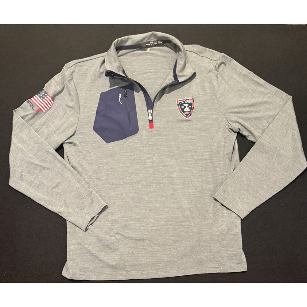 Mens RLX Ralph Lauren 1/4 Zip Pullover US OPEN 2019 Pebble Beach XL